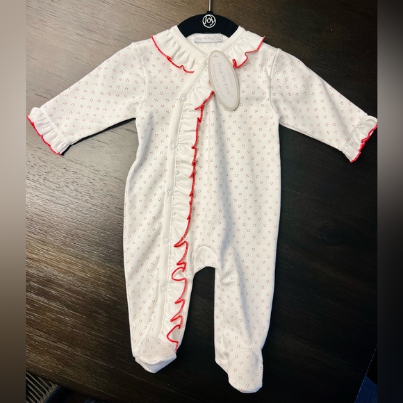 NWT Hug Me First Ruffled Footed Onesie - Picture 2 of 7